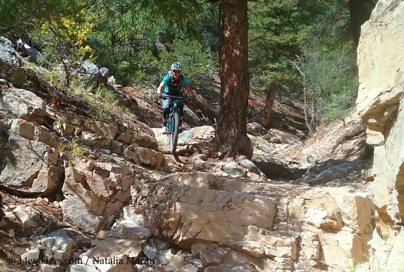 Brittany Walker Konsella mountain biking Arkansas Hills Cottonwood Tour in Salida, CO