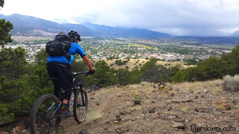 Larry Fontaine mountain biking Arkansas Hills Cottonwood Tour in Salida, CO