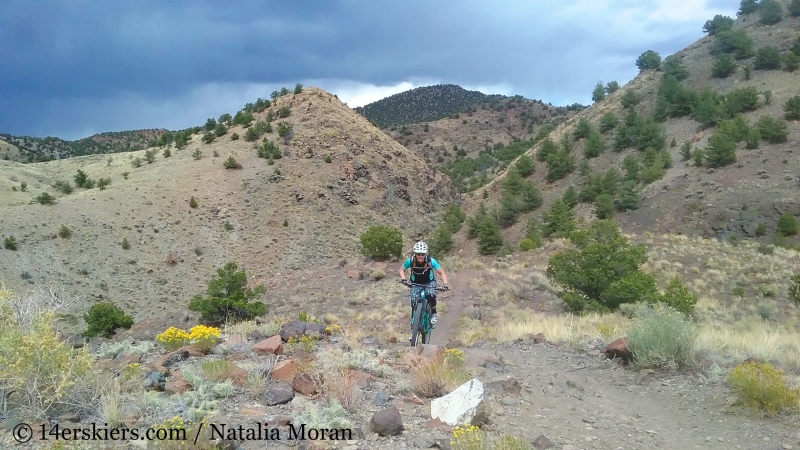 Brittany Walker Konsella mountain biking Arkansas Hills Cottonwood Tour in Salida, CO