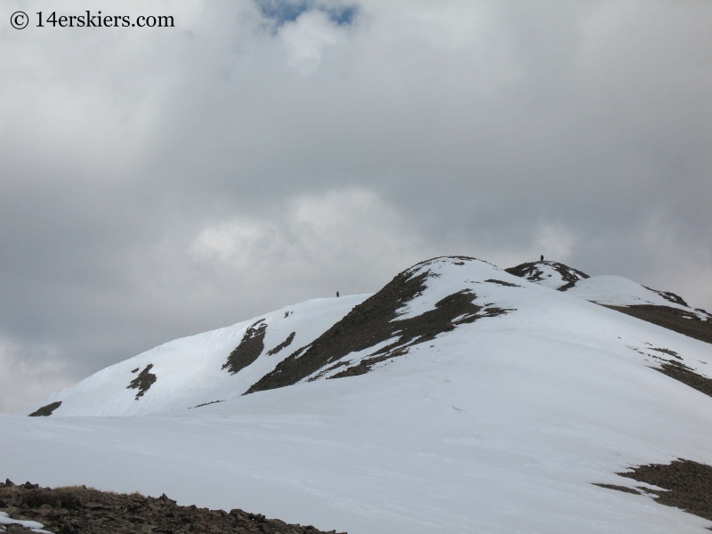 Backcountry skiing on San Luis Peak.