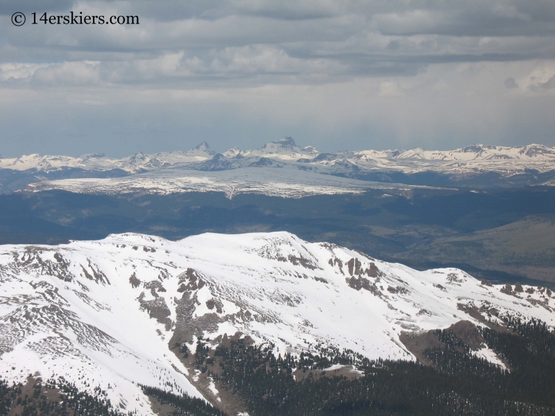 Uncompahgre and Wetterhorn seen from San Luis Peak