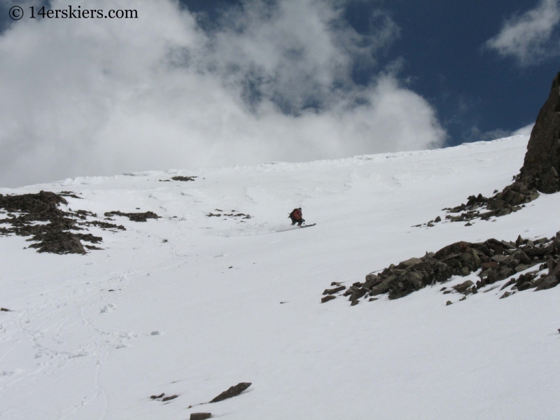 Frank Konsella backcountry skiing on San Luis Peak. 