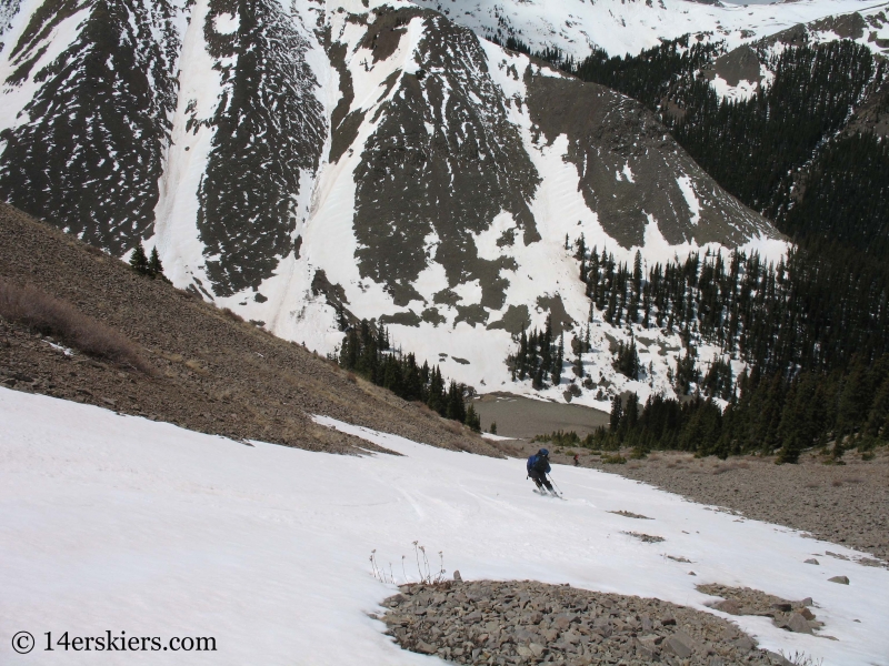 Jordan White backcountry skiing on San Luis Peak. 