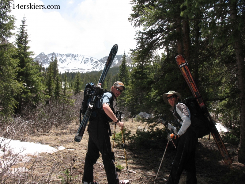 Backcountry skiing on San Luis