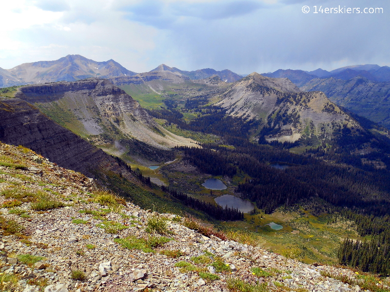 Peeler Lakes from Scarp's Ridge near Crested Butte