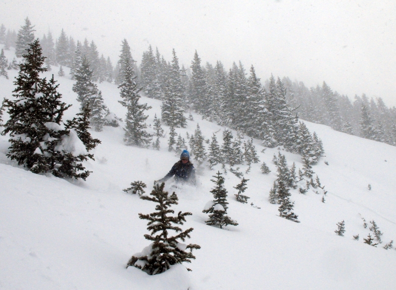 Backcountry Skiing on Schuykill Ridge near Crested Butte, CO.