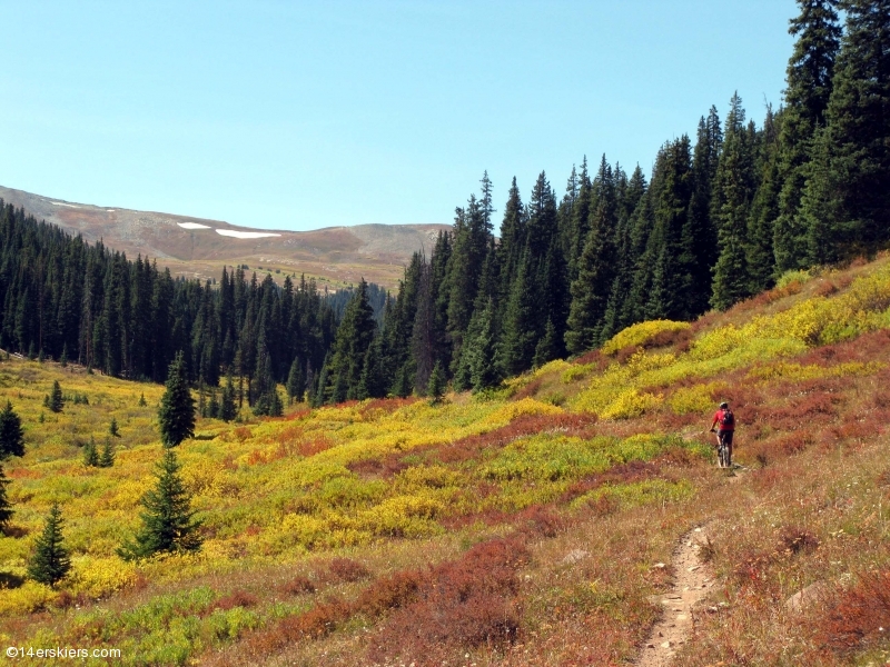 Mountain biking Searle Pass to Kokomo on the Colorado Trail