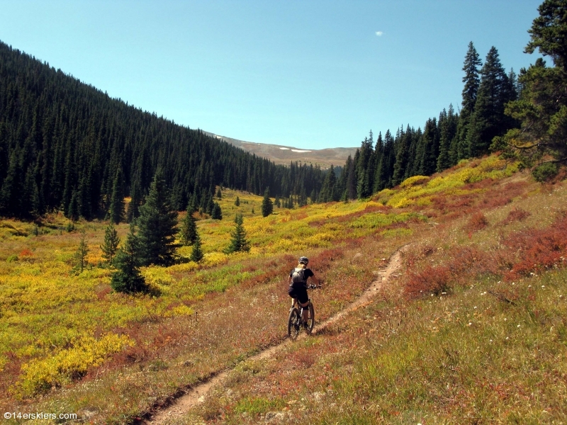 Mountain biking Searle Pass to Kokomo on the Colorado Trail