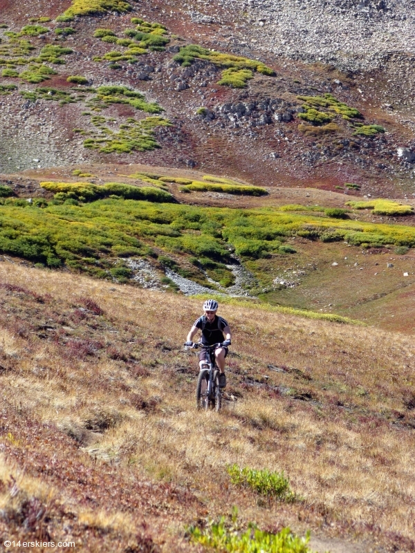 Mountain biking Searle Pass to Kokomo on the Colorado Trail