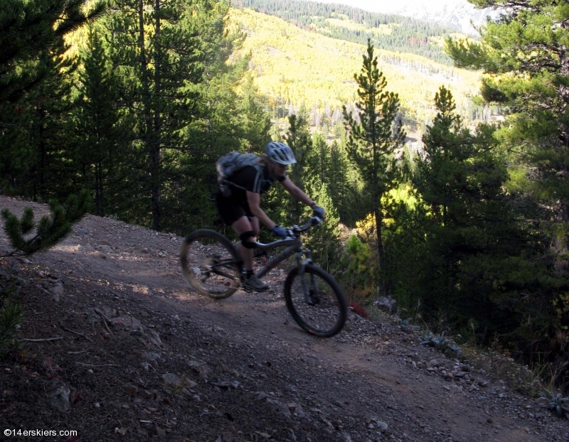 Mountain biking Searle Pass to Kokomo on the Colorado Trail