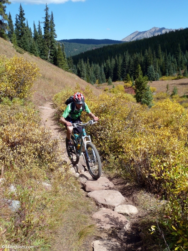 Mountain biking Searle Pass to Kokomo on the Colorado Trail