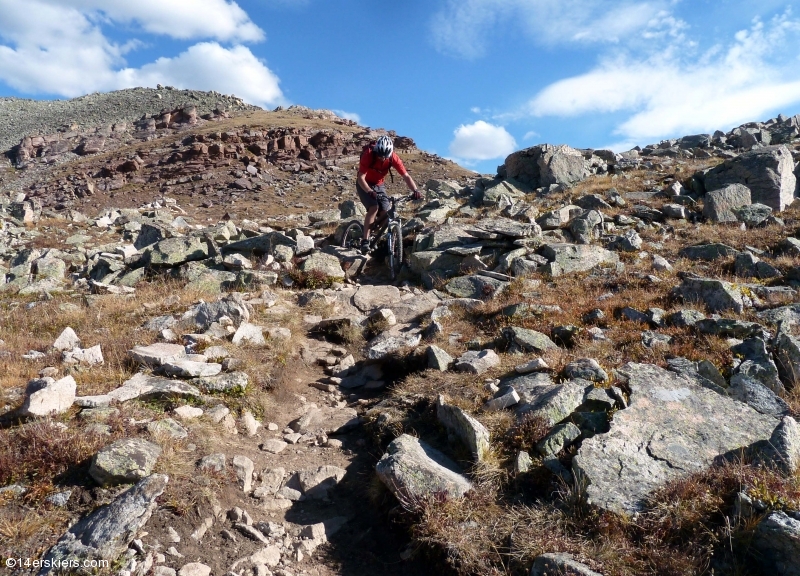 Mountain biking Searle Pass to Kokomo on the Colorado Trail