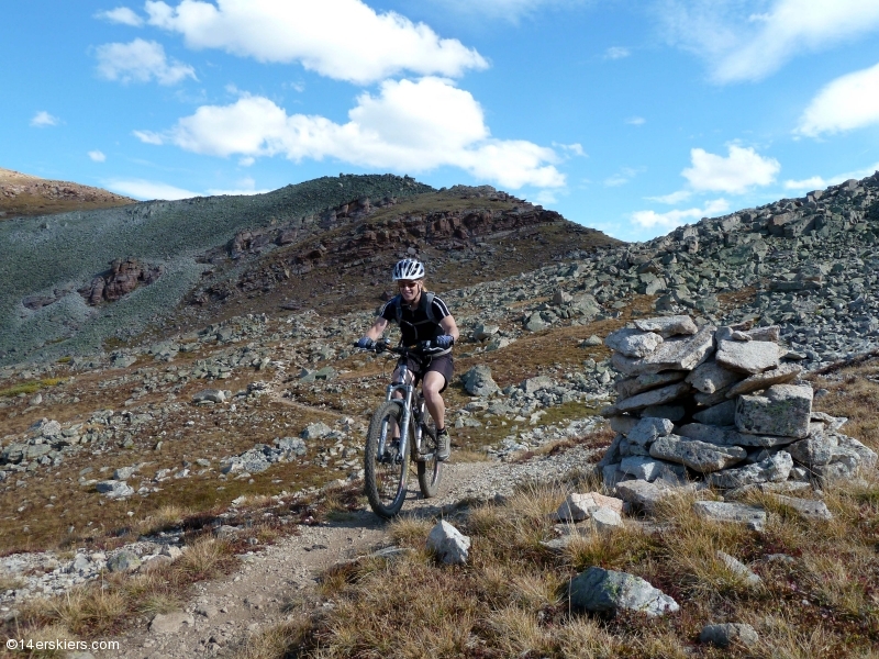 Mountain biking Searle Pass to Kokomo on the Colorado Trail