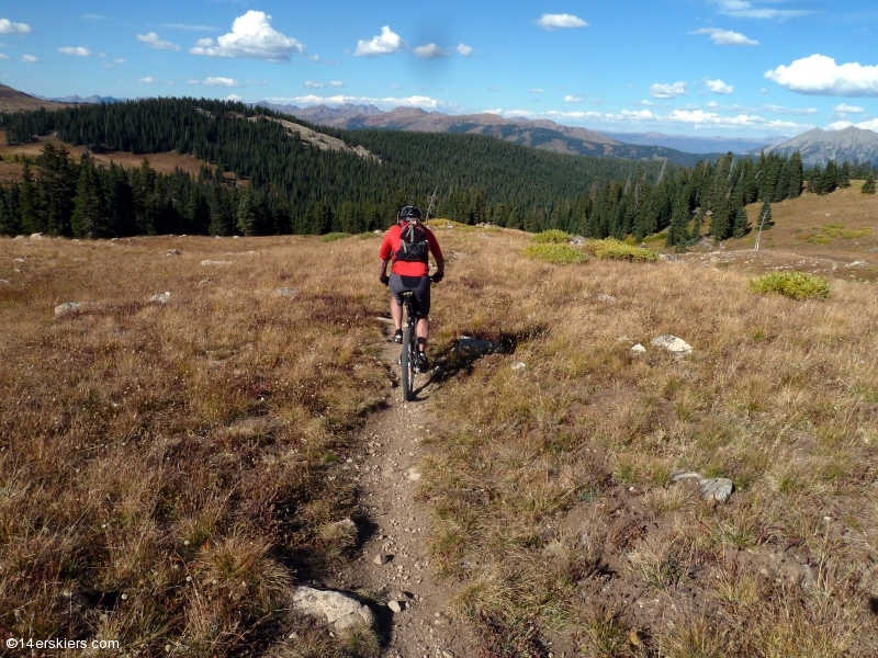 Mountain biking Searle Pass to Kokomo on the Colorado Trail