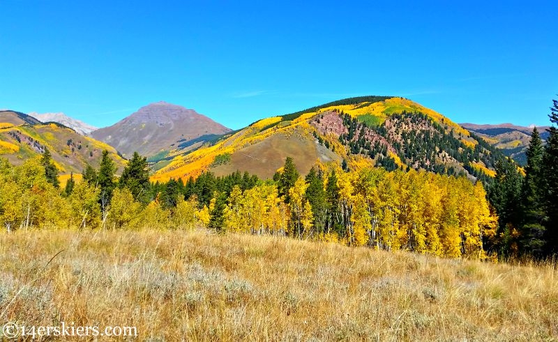 Mountain biking on Ferris Creek trail near Crested Butte