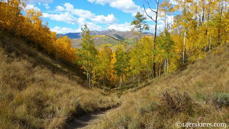 Fall mountain biking on Strand in Crested Butte.