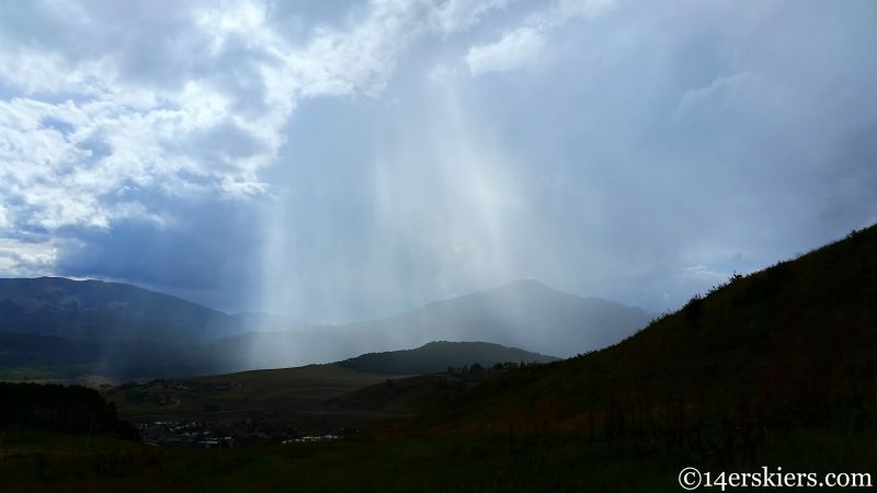 Monsoon rainstorms in Crested Butte. 
