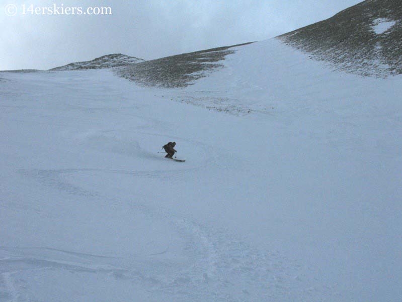 Frank Konsella backcountry skiing on Mount Shavano.