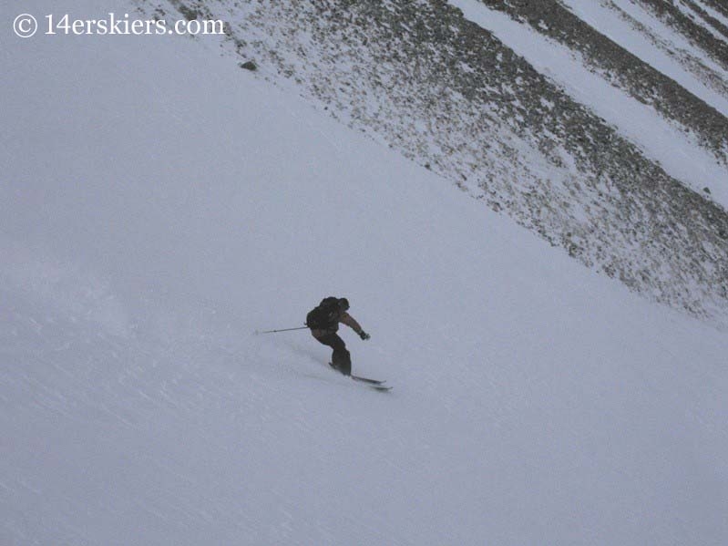 Frank Konsella backcountry skiing on Mount Shavano.