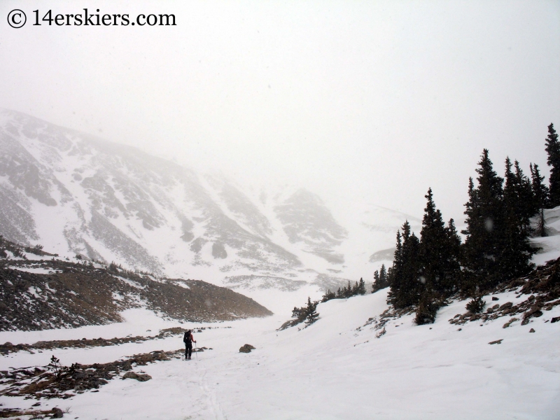 Frank skinning toward Mount Shavano.