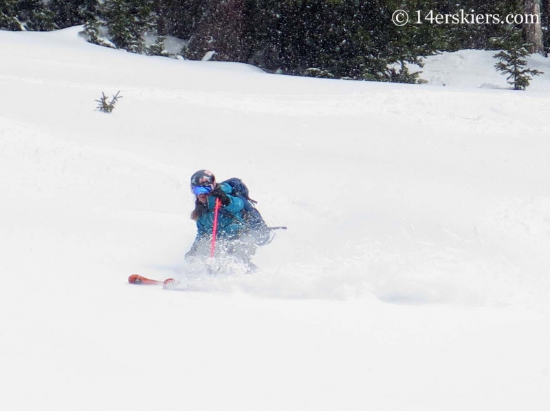 Alex Riedman backcountry skiing. 