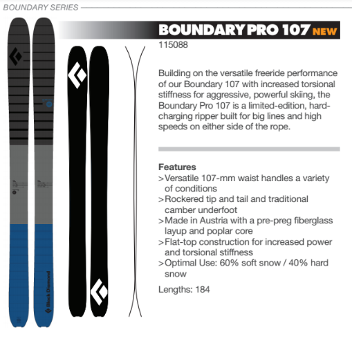 black diamond boundary pro 107 ski