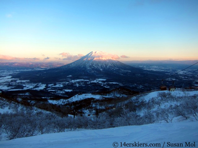 Mount Yotei, skiing in Niseko Japan.