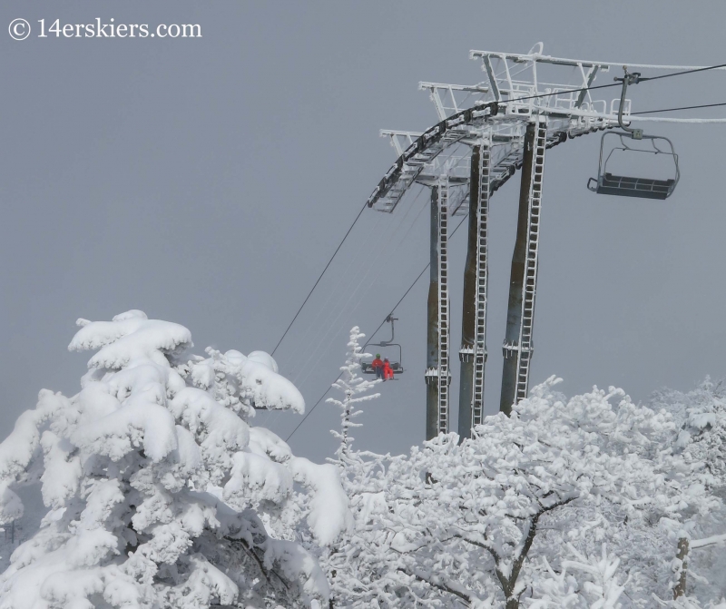 Rainbow chair at YongPyong ski resort.