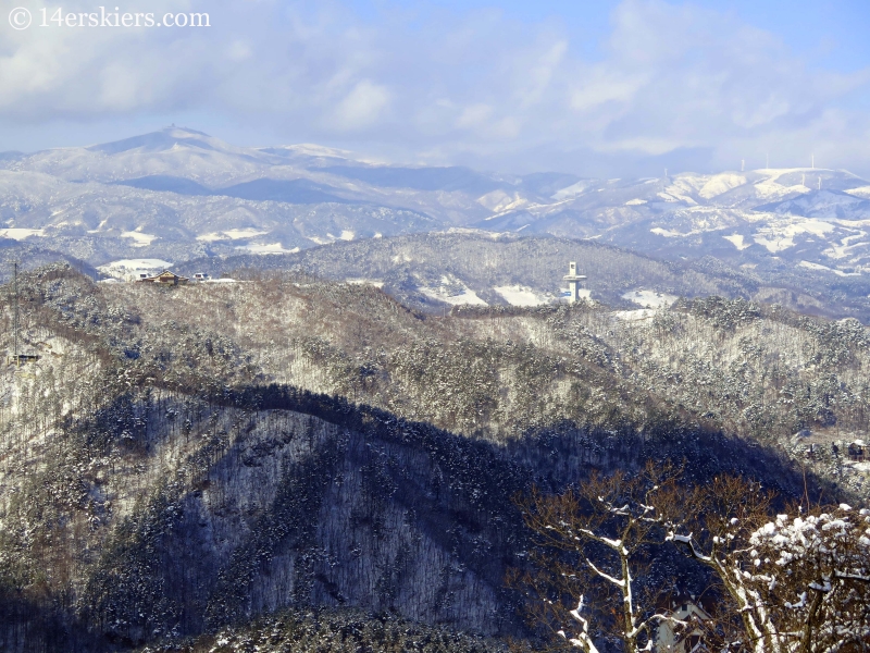 Alpensia ski jump in South Korea, seen from YongPyong. 