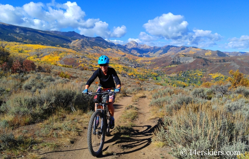 Ann Driggers mountain biking in Snowmass.