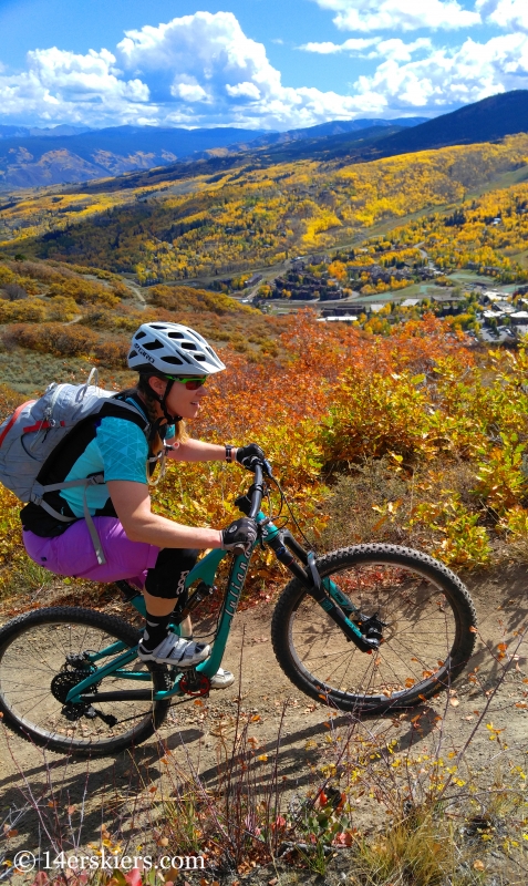 Brittany Walker Konsella mountain biking in Snowmass, CO.