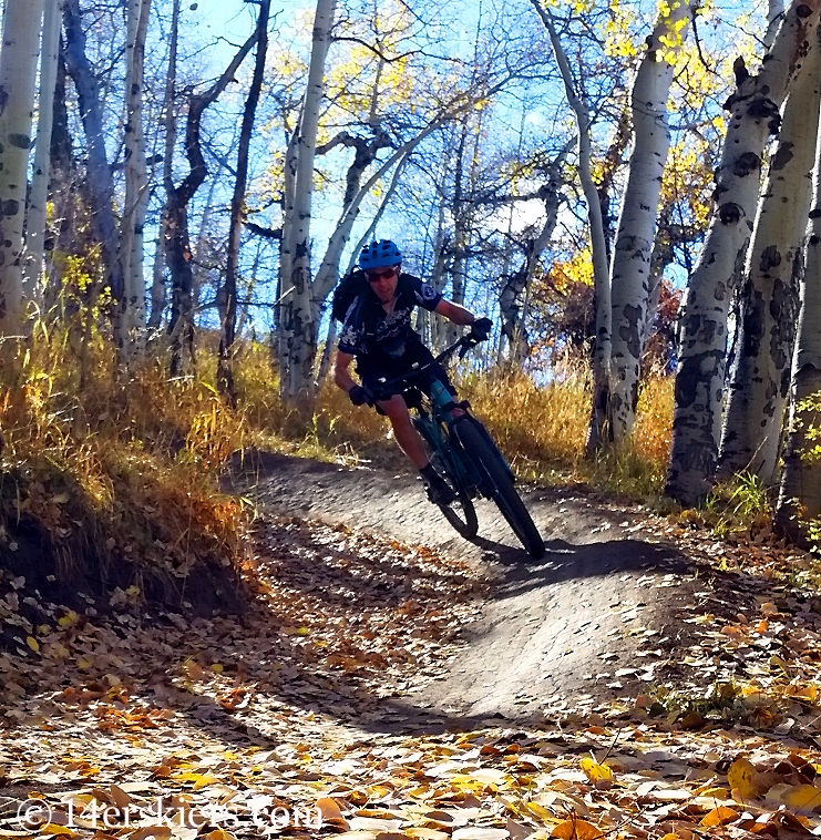 Frank Konsella mountain biking in Snowmass.