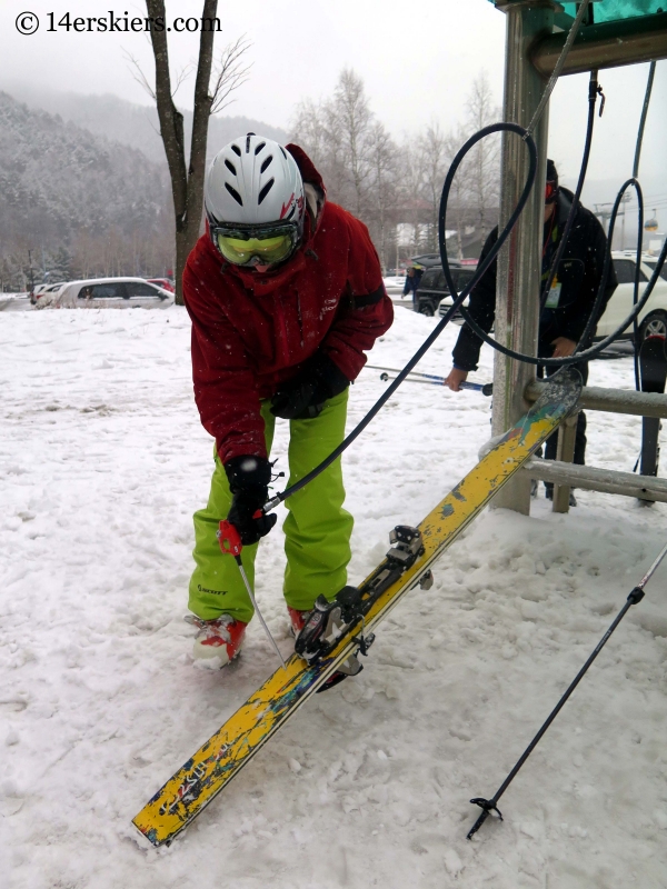 Ski blowers at YongPyong ski area in South Korea.  