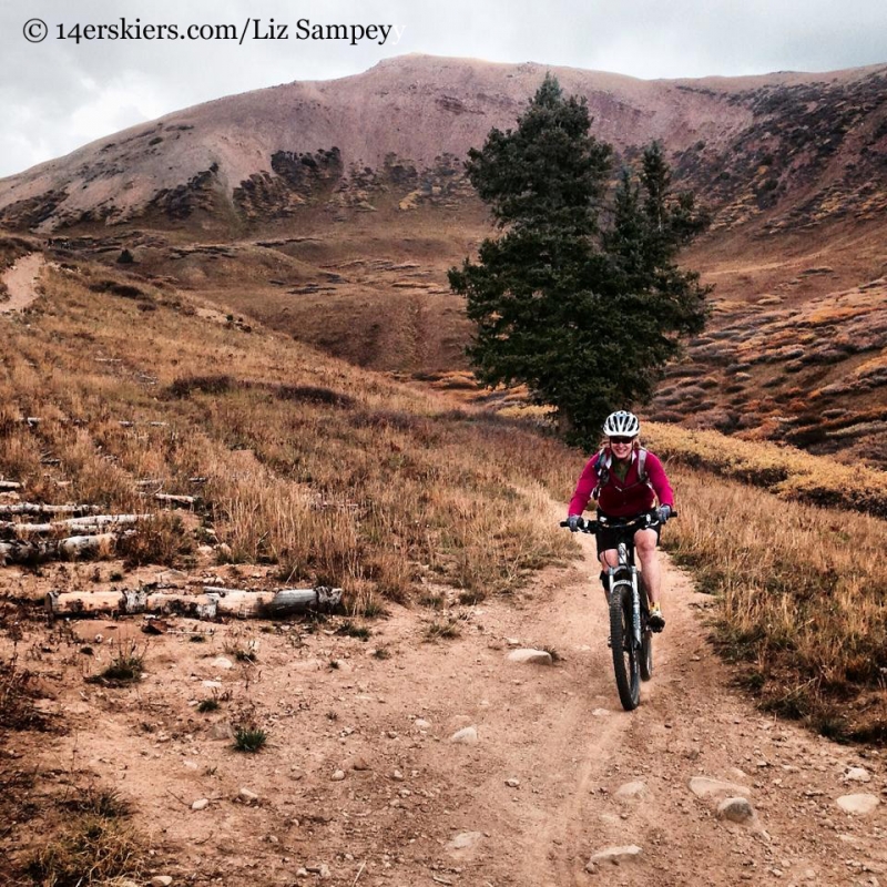 mountain biking Hunters Creek trail near Crested Butte