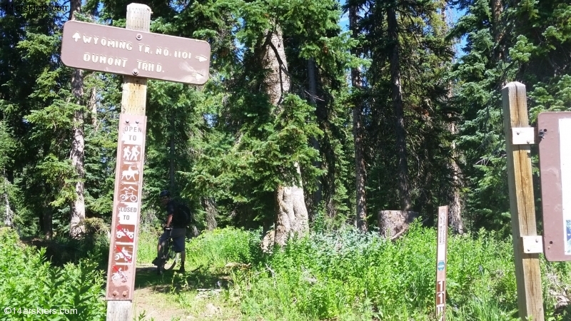 Mountain biking the Wyoming Trail near Steamboat Springs. 