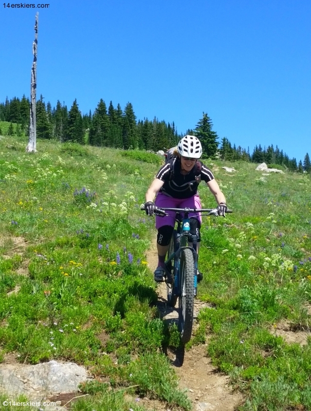 Brittany Konsella mountain biking Soda Mountain near Steamboat Springs.