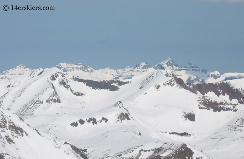 Mount Sneffels seen from Sunshine Peak. 