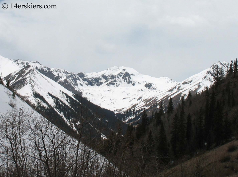 View of Handies from Redcloud Peak. 