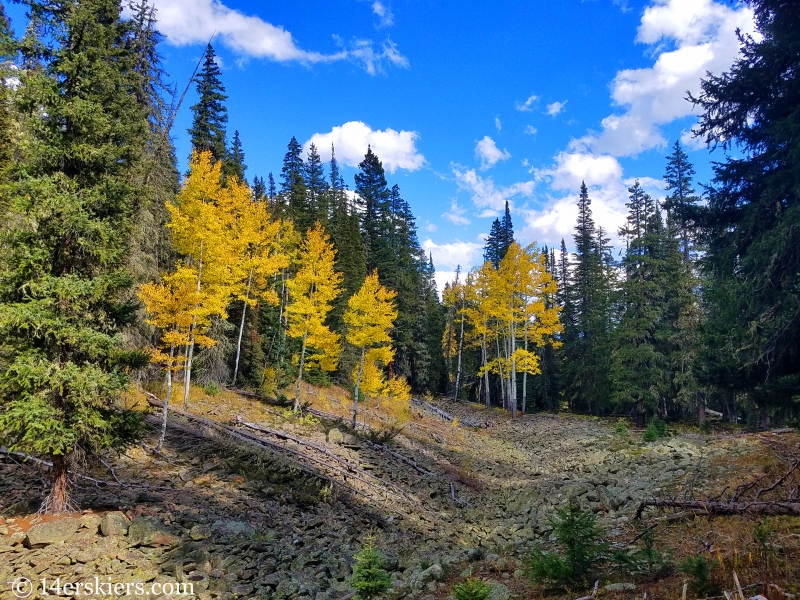 Hiking in fall near Crested Butte.