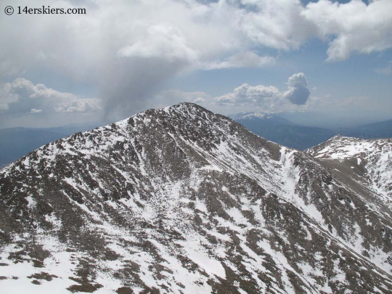 View of Shavano from Tabeguache Peak. 