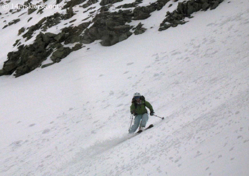 Brittany Walker Konsella backcountry skiing on Tabeguache.