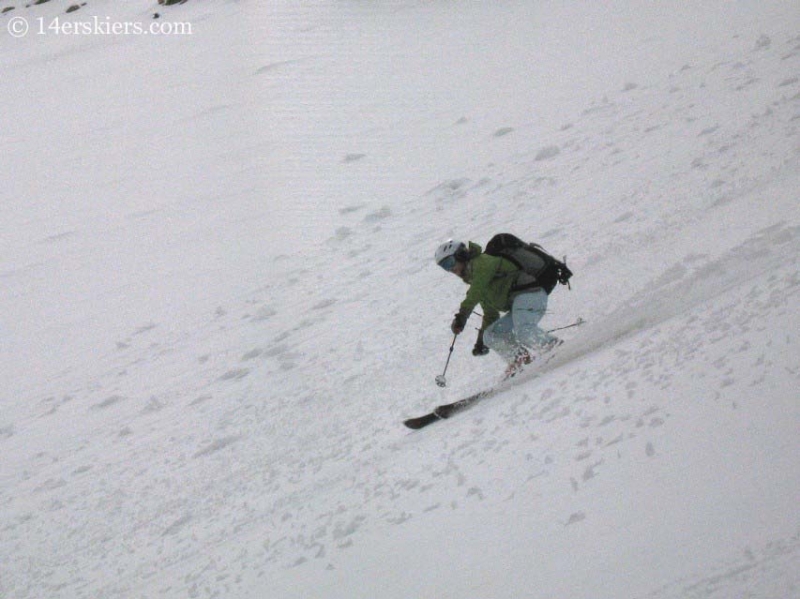 Brittany Walker Konsella backcountry skiing on Tabeguache.