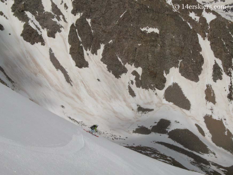 Brittany Walker Konsella backcountry skiing on Tabeguache.