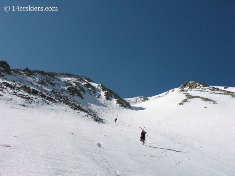 Climb Tabeguache Peak to go backcountry skiing. 