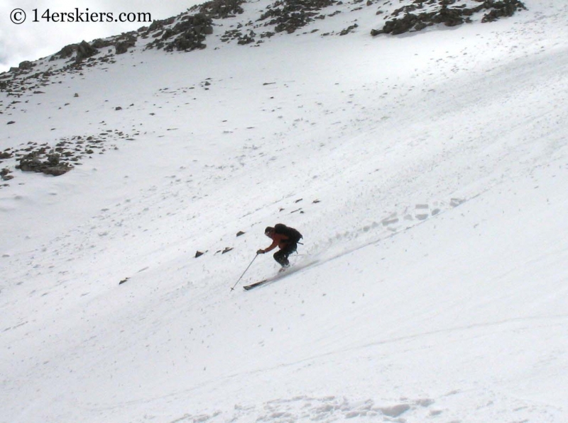 Frank Konsella backcountry skiing on Tabeguache Peak.