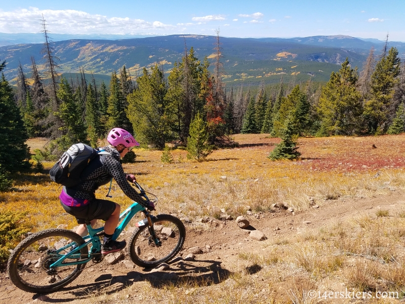 Mountain biking Marshall Pass to Colorado Trail to Tank Seven