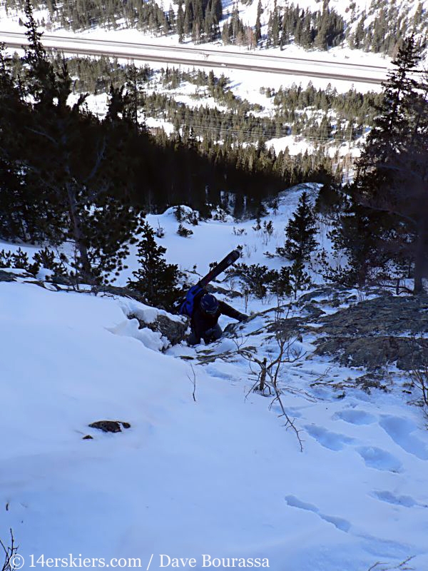 Brittany Walker Konsella backcountry skiing Tenmile Canyon