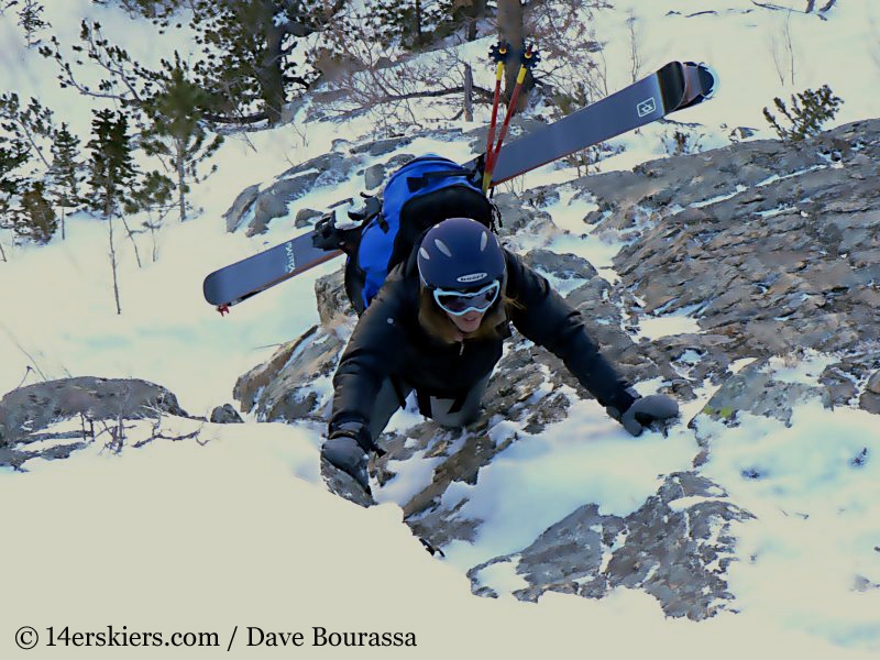 Brittany Walker Konsella backcountry skiing Tenmile Canyon