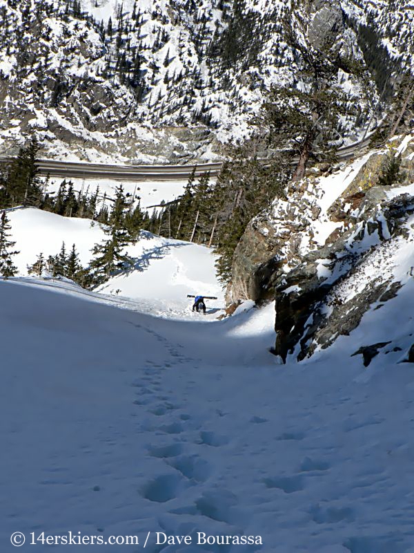 Brittany Walker Konsella backcountry skiing Tenmile Canyon