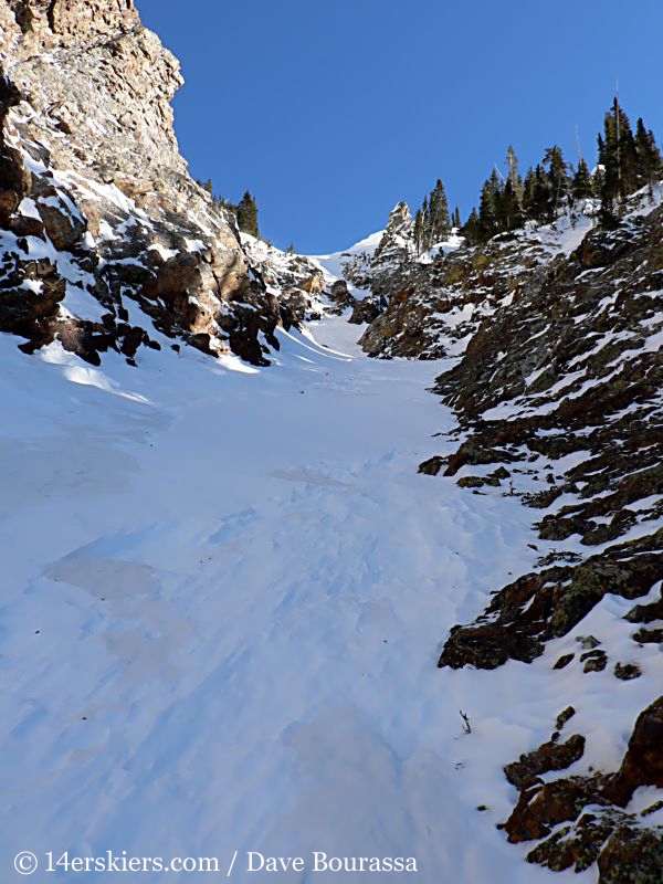 Backcountry skiing Tenmile Canyon